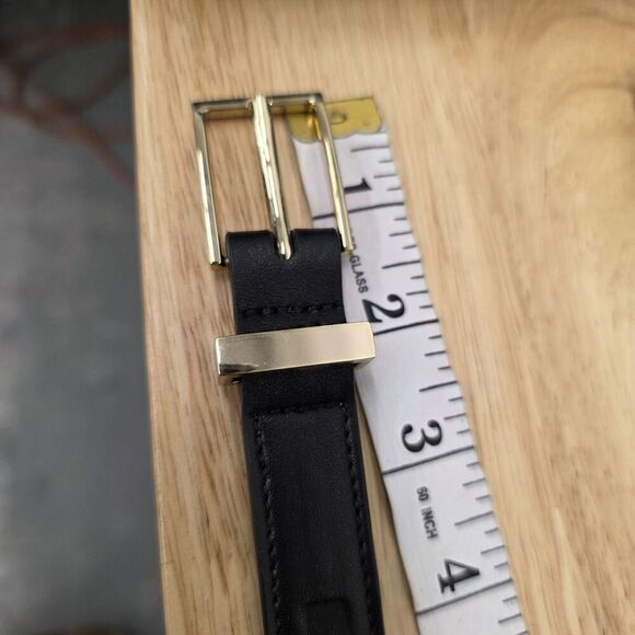 Dylan Kain The Brooklyn Belt Womens Black Leather Light Gold Adjustable One Size main image 7